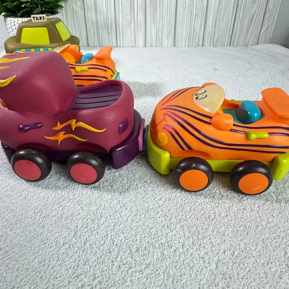 B. toys – Soft Vehicles Pull Back‎ Cars – Durable and Safe Toy Cars for Toddlers